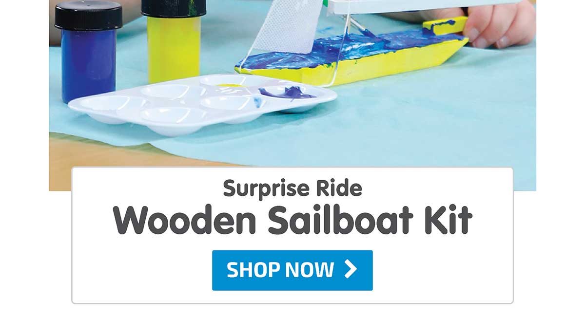 Surprise Ride - Build a Wooden Sailboat Activity Kit - Shop Now