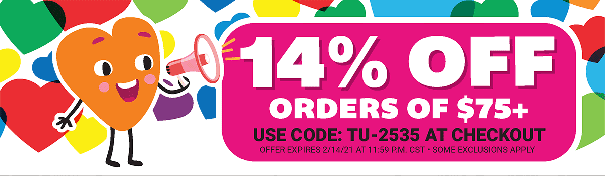 14% Off Orders of $75+ Use Code: TU-2535