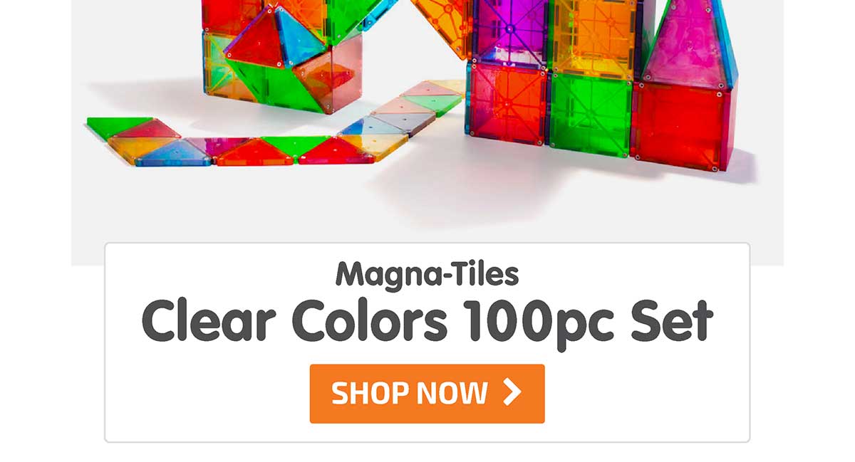 Magna-Tiles Clear Colors 100pc Set - Shop Now