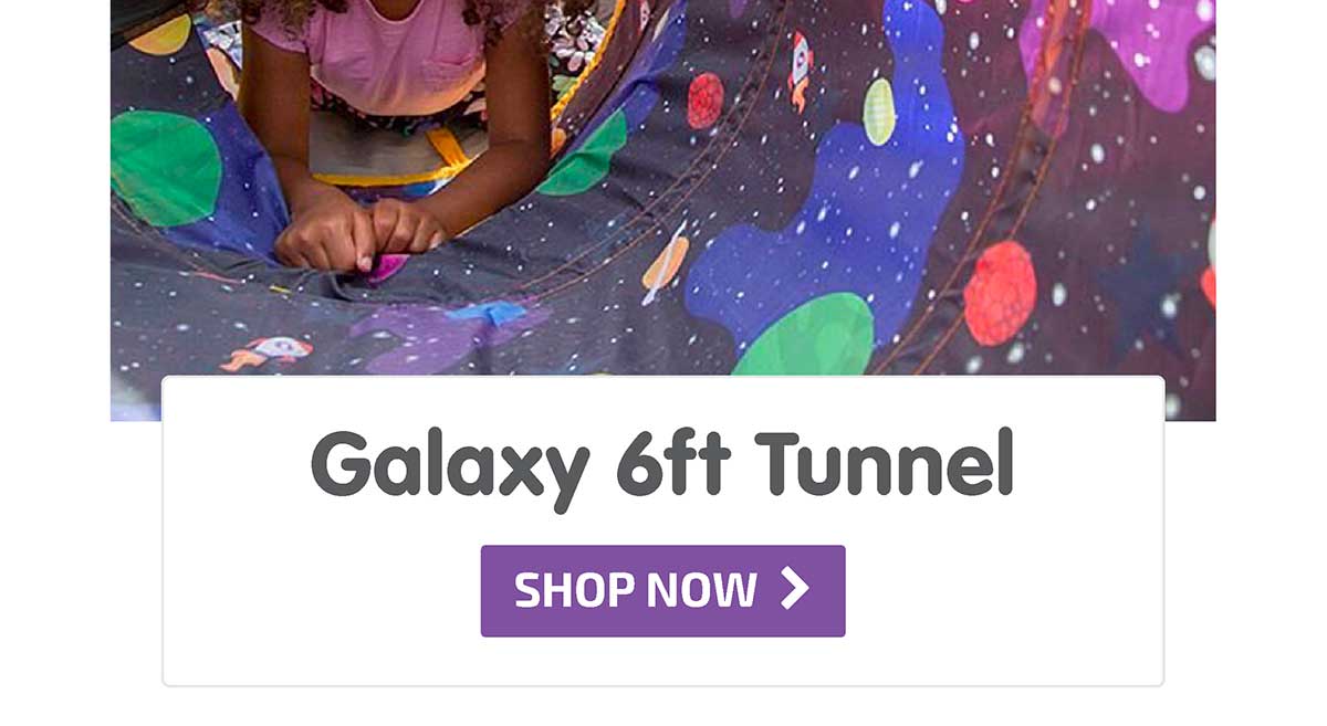 Galaxy 6ft Tunnel with Glow in the Dark Stars - Shop Now