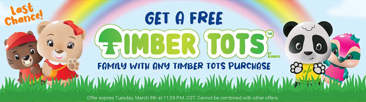 Last Chance! Get A Free Timber Tots Family with Any Timber Tots Purchase!