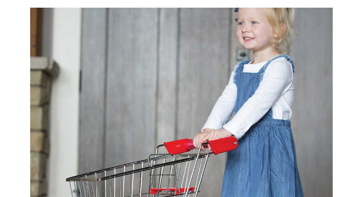 Let's Shop! Stainless Steel Grocery Cart