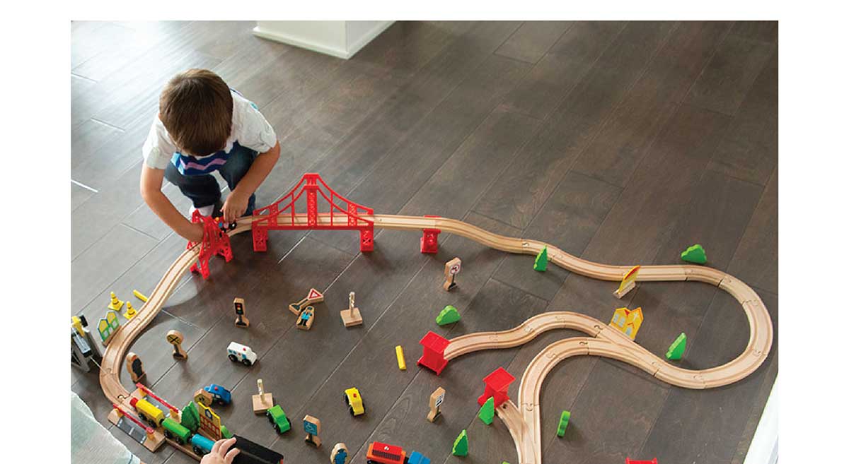 Wooden Express 100 Piece Train Set