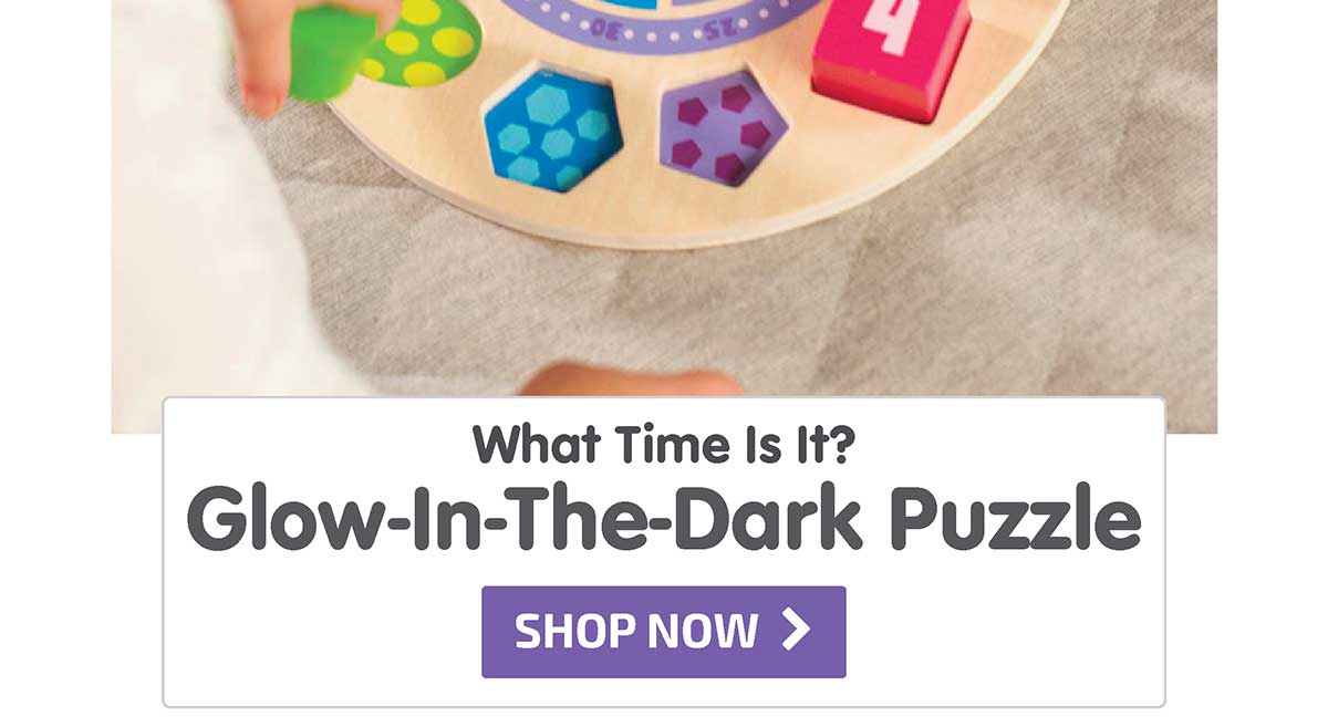 What Time Is It? Glow-In-The-Dark Clock Puzzle - Shop Now