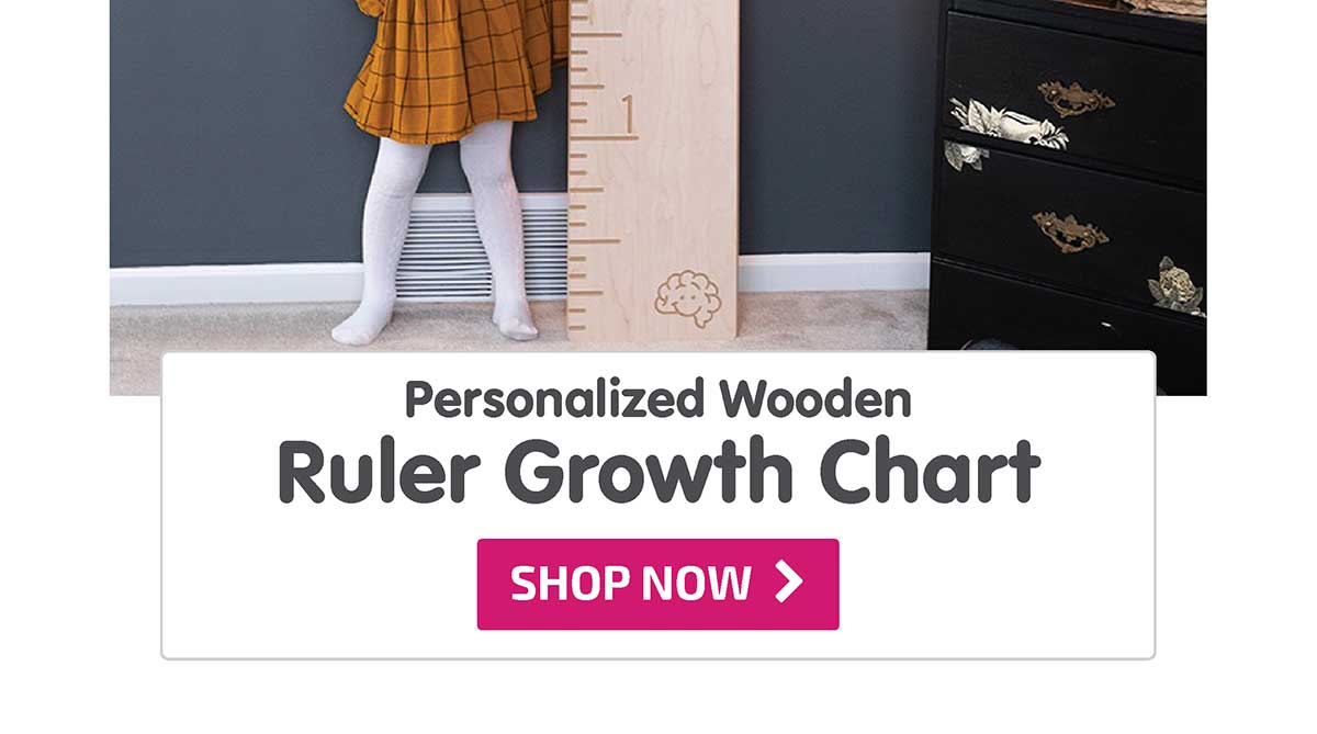 Personalized Wooden Ruler Growth Chart - Shop Now