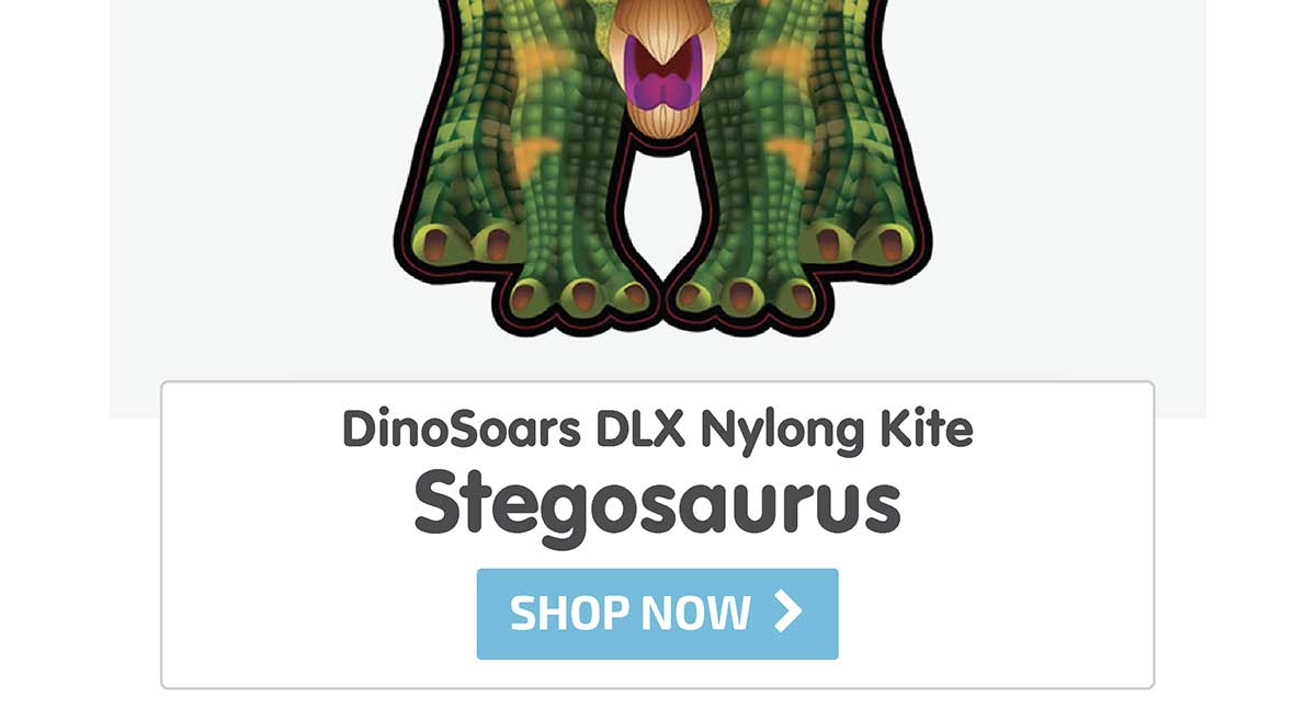 DinoSoars DLX Nylon Kite - Stegosaurus - Shop Now