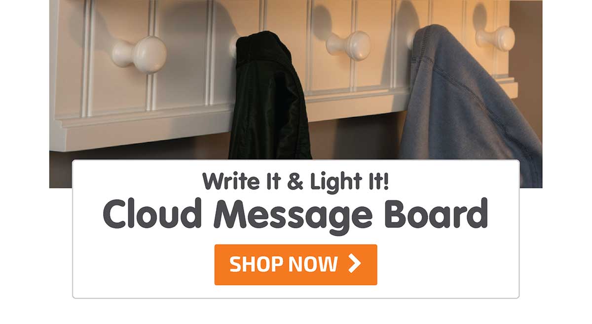 Write It & Light It! Cloud Message Board - Shop Now
