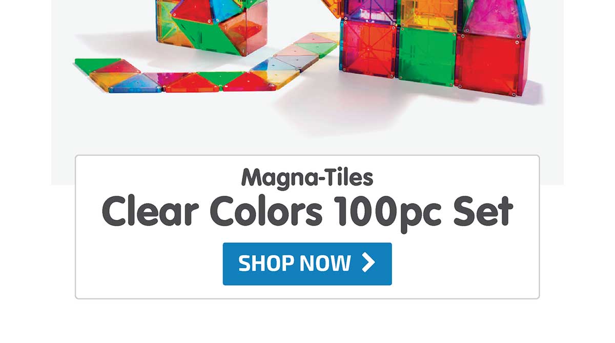 Magna-Tiles Clear Colors 100pc Set - Shop Now