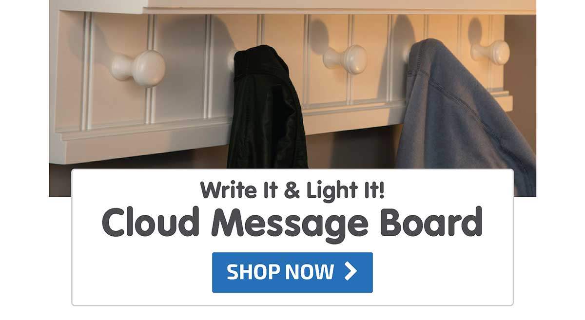 Write It & Light It! Cloud Message Board - Shop Now