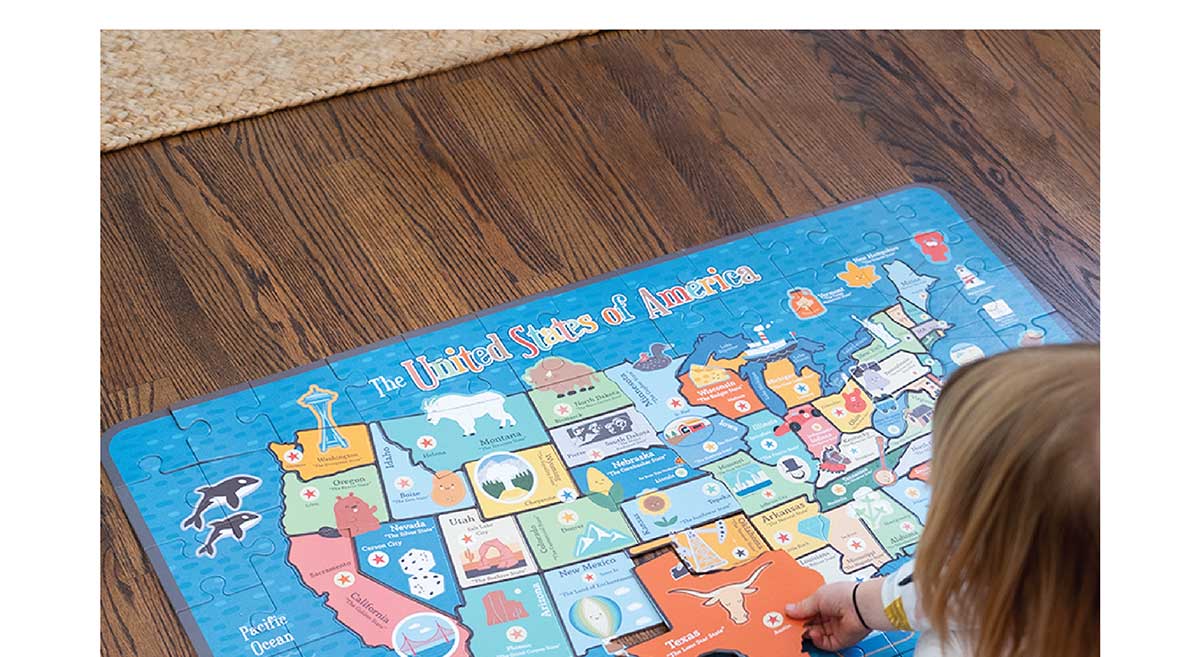 Giant 100 Piece USA Map Puzzle