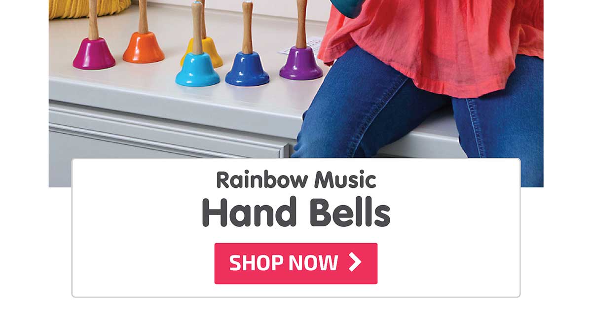 Rainbow Music Hand Bells with Wood handles - Shop Now