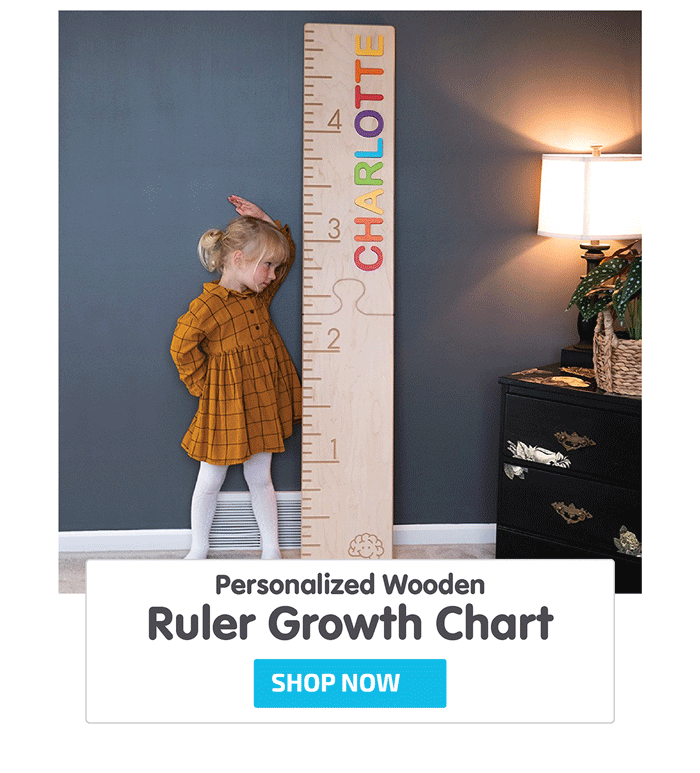 Personalized Wooden Ruler Growth Chart - Shop Now