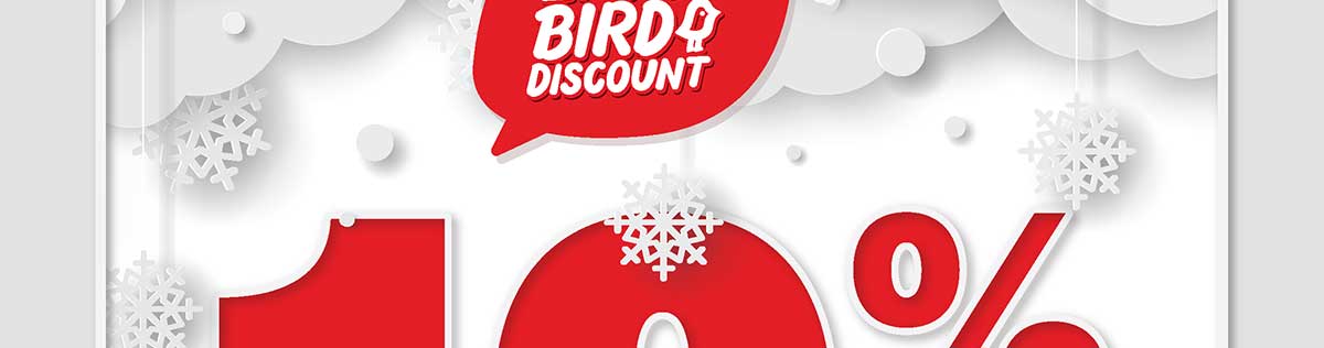 Early Bird Discount! 10% Off Your Entire Purchase! Use Code: DU-5648!