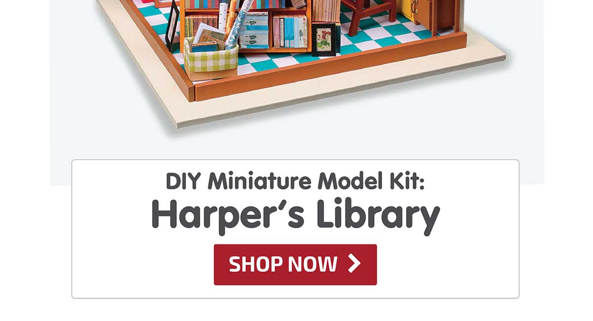 DIY Miniature Model Kit: Harper's Library - Shop Now