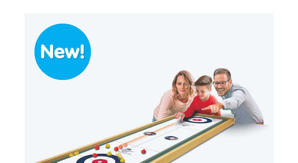 Team Shuster Gold Medal Tabletop Combo Curling & Shuffleboard