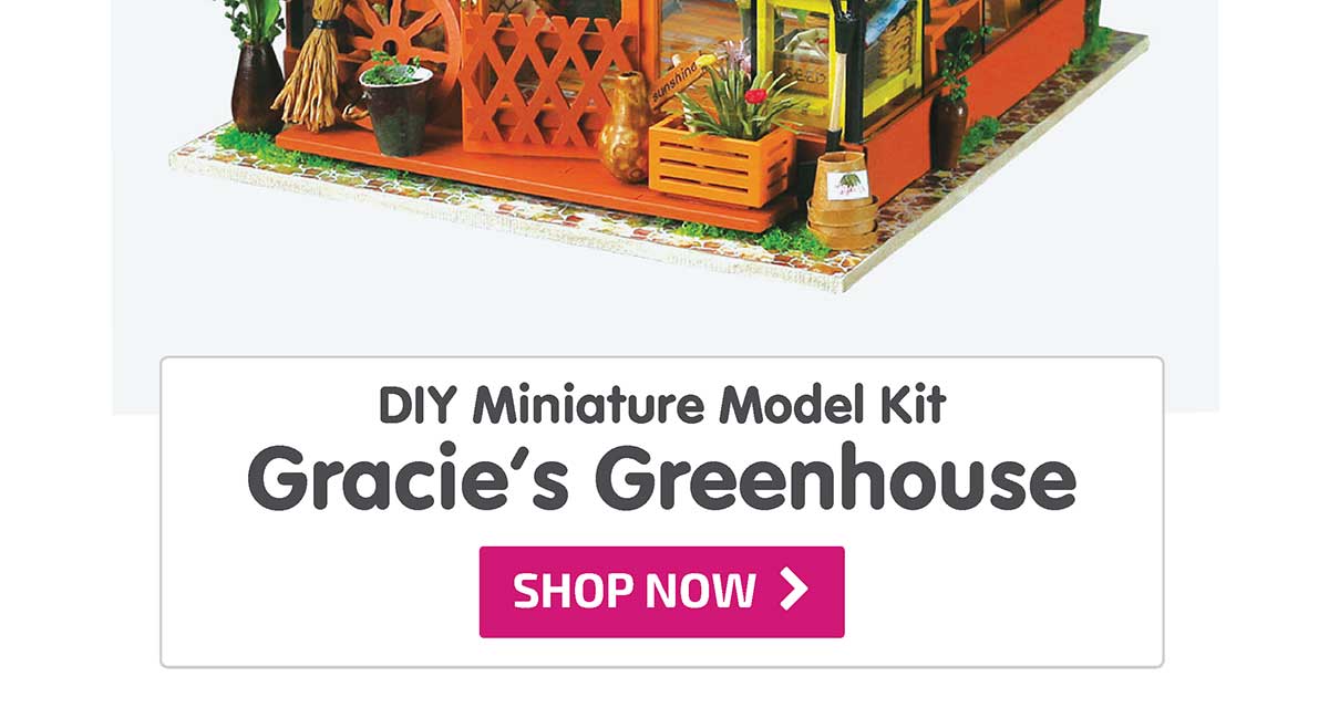 DIY Miniature Model Kit: Gracie's Greenhouse - Shop Now