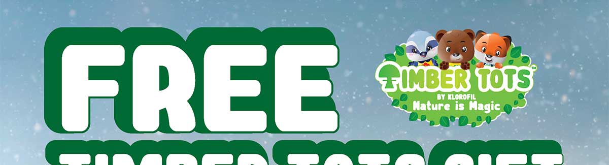 Free Timber Tots Gift with any Timber Tots purchase.