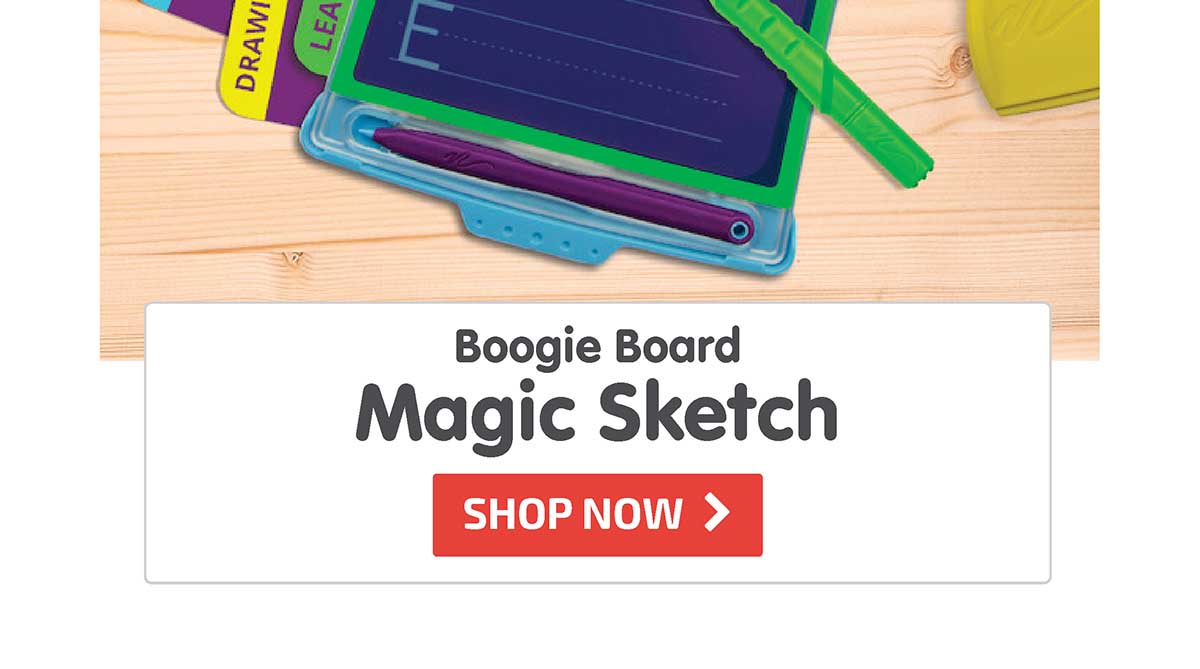 Boogie Board Magic Sketch Carry Case Kit - White with Neon Green - 20% Off! - Shop Now