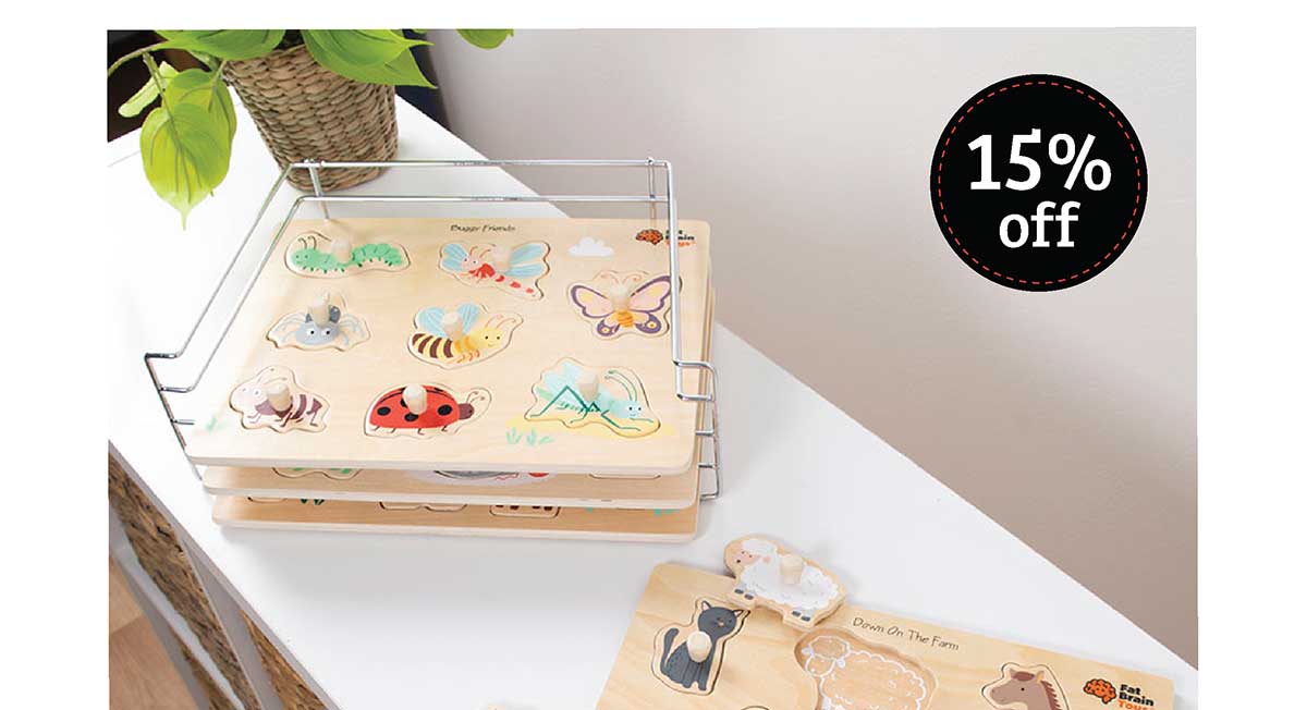 Animal Kingdom Peg Puzzle Set of 4 - 15% Off!