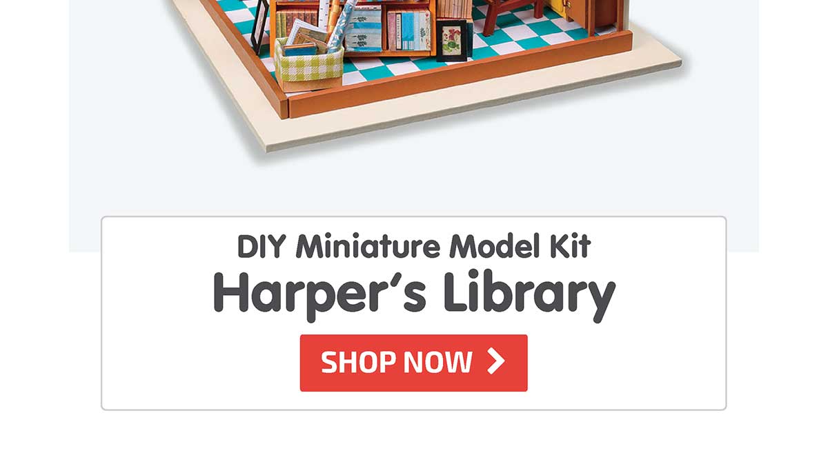 DIY Miniature Model Kit: Harper's Library - 15% Off! - Shop Now