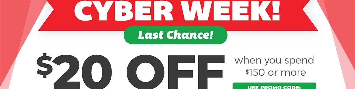 Cyber Monday! Free Shipping and Up to $30 Off!