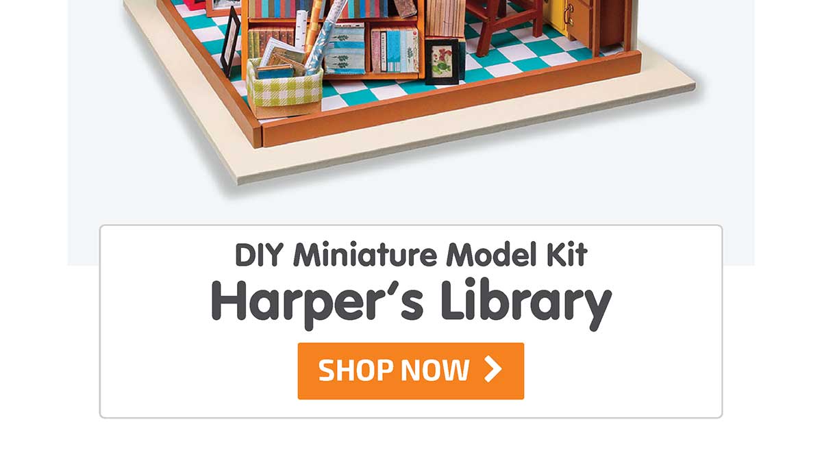 DIY Miniature Model Kit: Harper's Library - Best Seller! - Shop Now