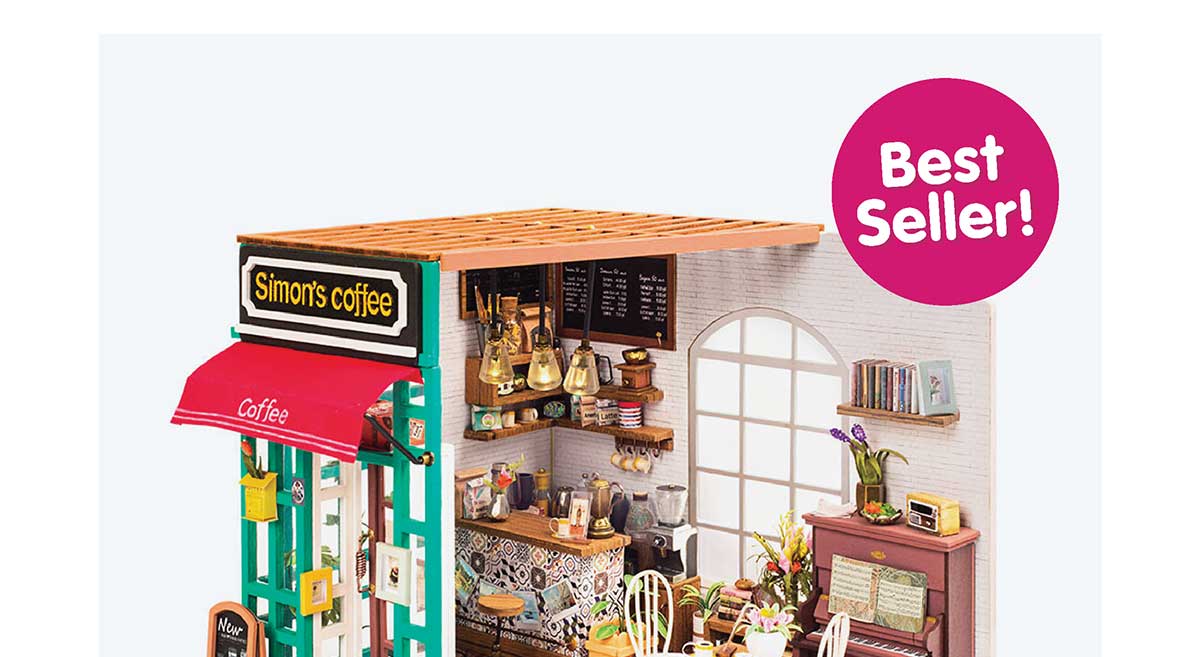 DIY Miniature Model Kit: Simon's Coffee Shop - Best Seller!