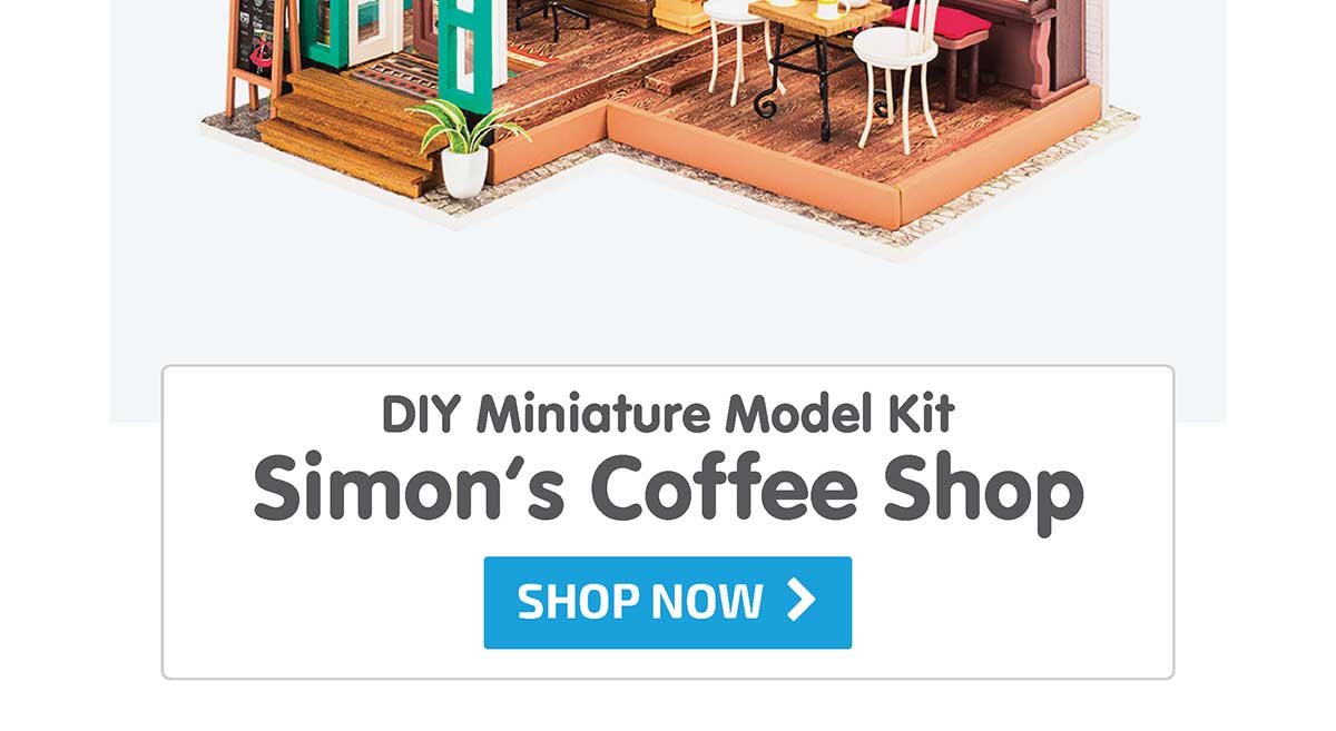 DIY Miniature Model Kit: Simon's Coffee Shop - Best Seller! - Shop Now