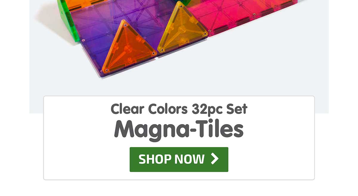 Magna-Tiles Clear Colors 32pc Set - Shop Now