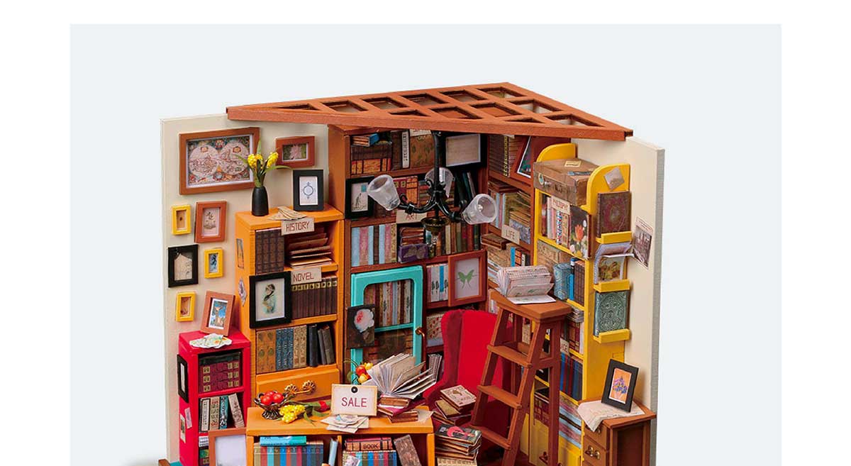 DIY Miniature Model Kit: Harper's Library