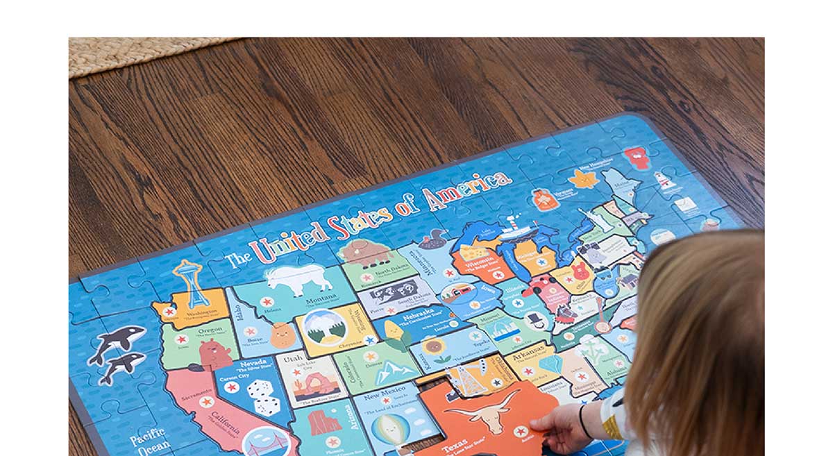 Giant 100 Piece USA Map Puzzle