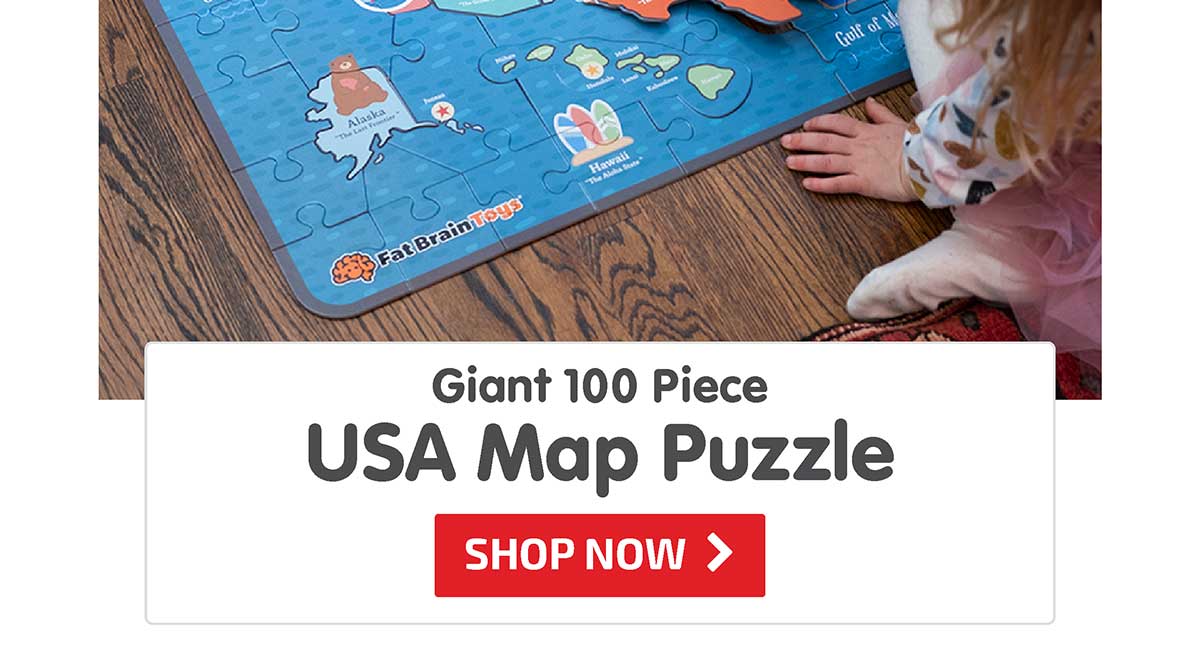 Giant 100 Piece USA Map Puzzle - Shop Now