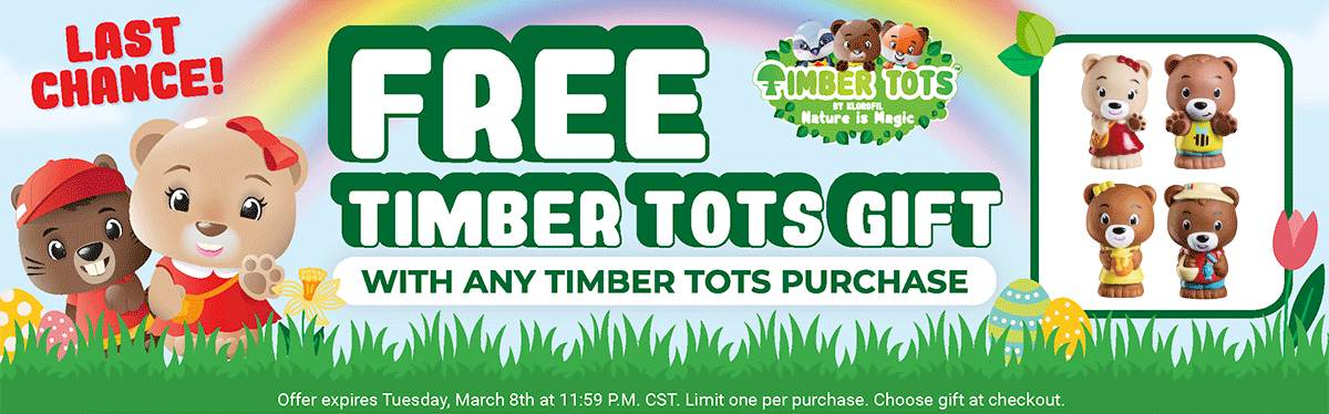 Free Timber Tots Gift with Any Timber Tots Purchase