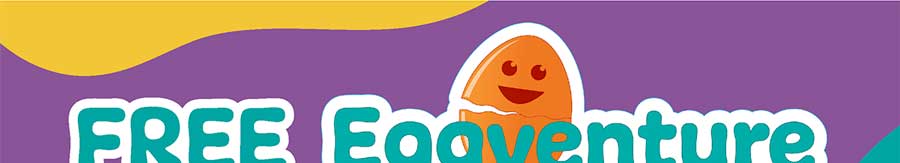 Free Eggventure item when you spend $65+
