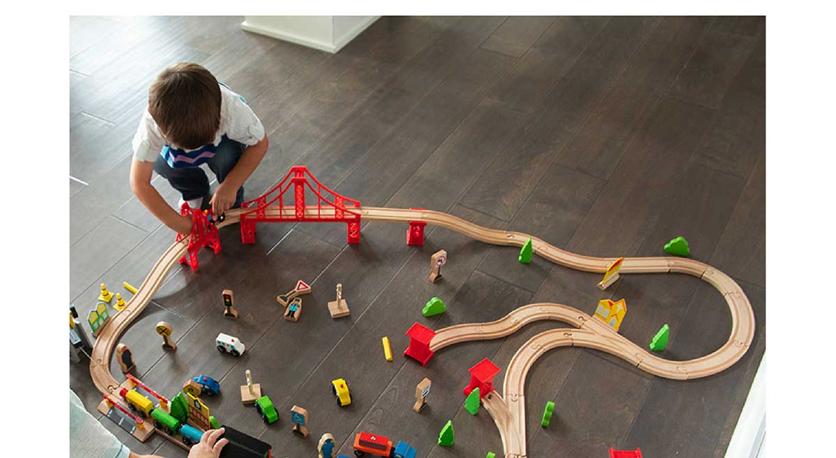 Wooden Express 100 Piece Train Set