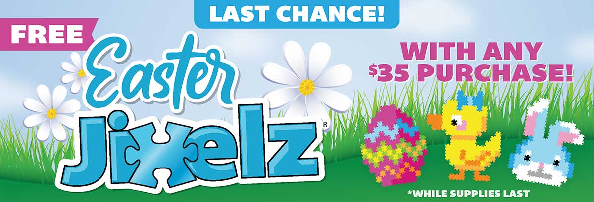 Get a Free Easter Jixelz with any $35 Purchase!