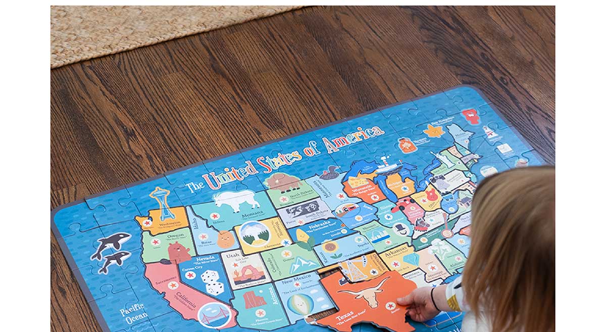 Giant 100 Piece USA Map Puzzle