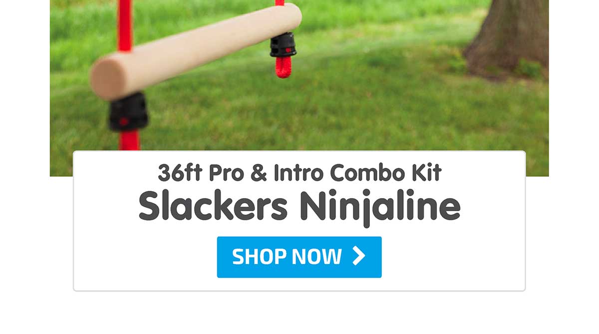 Slackers NinjaLine 36 FT. Pro & Intro Combo Kit with 10 Obstacles - Shop Now