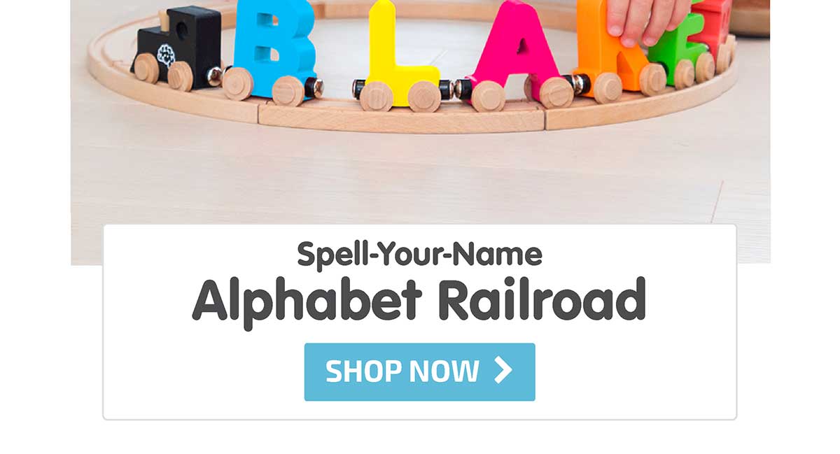 Spell-Your-Name Alphabet Railroad - Shop Now
