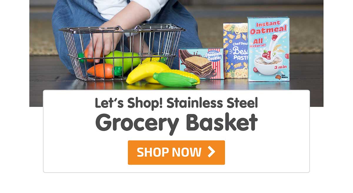 Let's Shop! Stainless Steel Grocery Basket - Shop Now