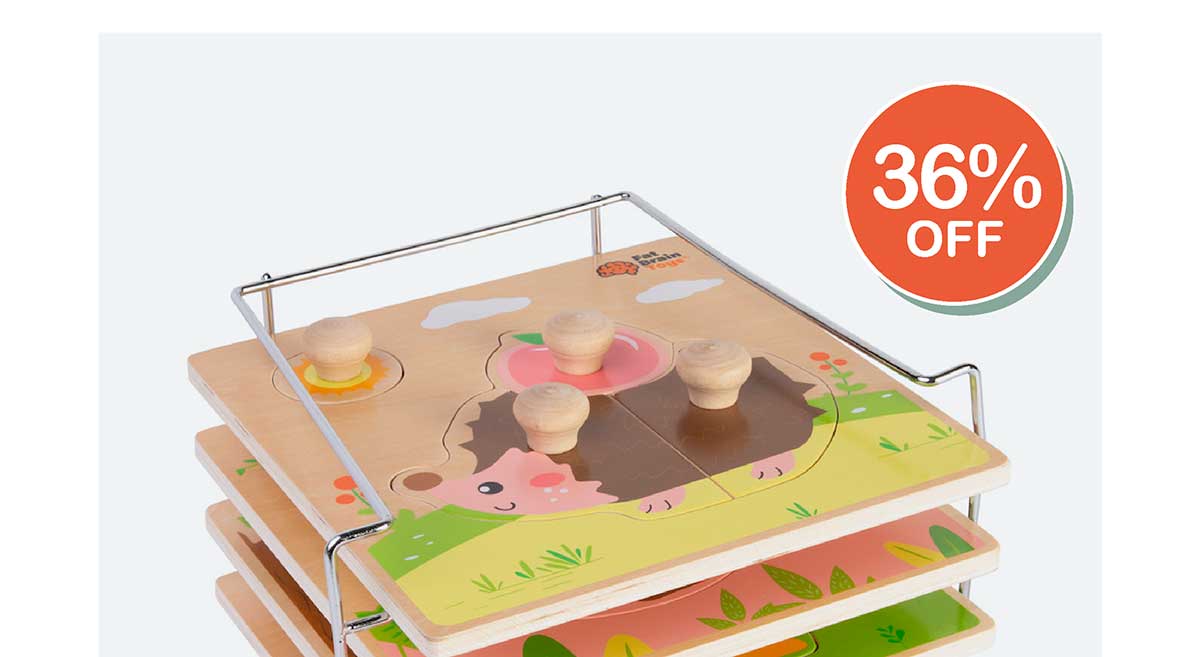 Woodland Friends Jumbo Grasping Puzzles Set of 4