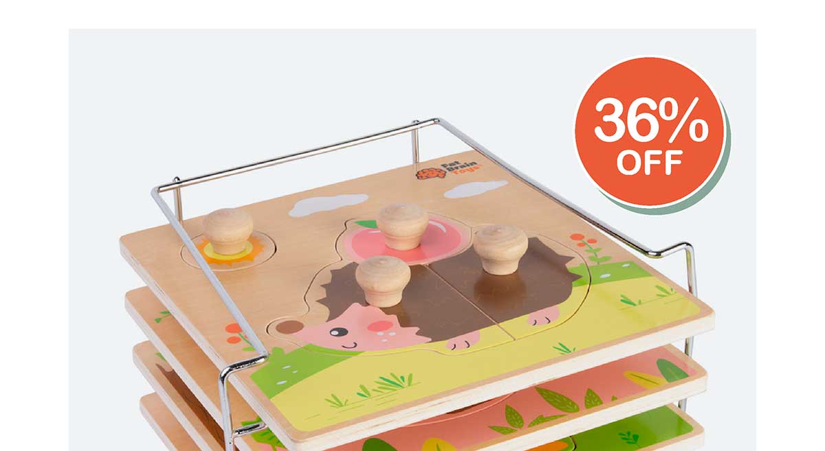 Woodland Friends Jumbo Grasping Puzzles Set of 4