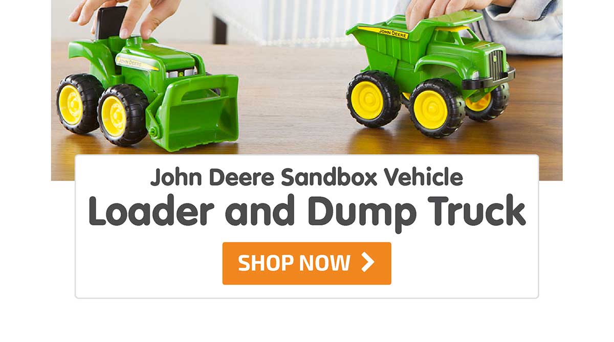 John Deere 6 inch Sandbox Vehicle 2 Pack with Loader and Dump Truck - Shop Now