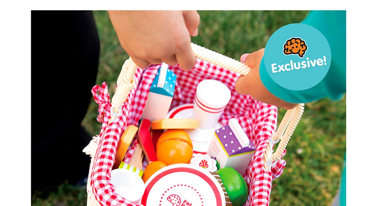 27 Piece Picnic Basket Playset