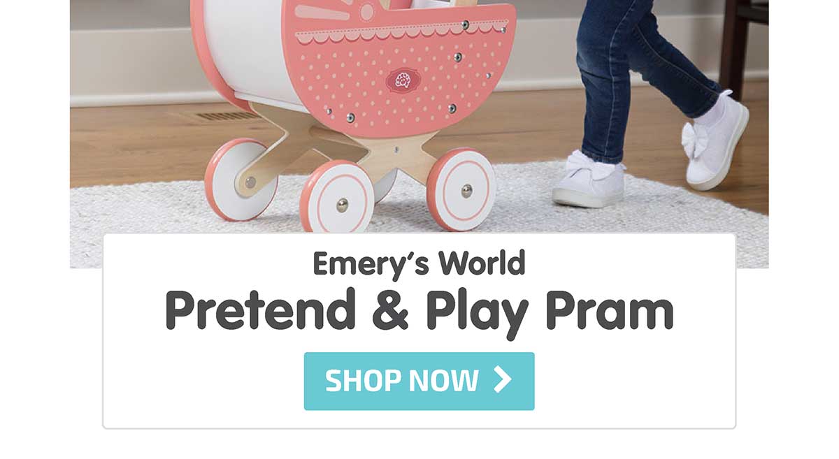 Emery's World - Pretend & Play Pram - Shop Now