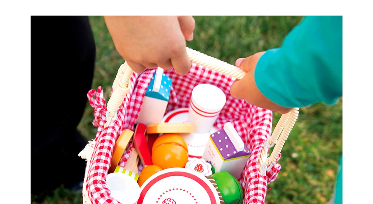 27 Piece Picnic Basket Playset