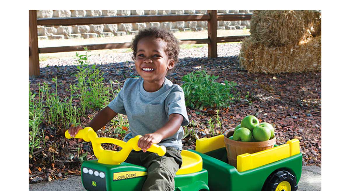 John Deere Trike and Wagon Set