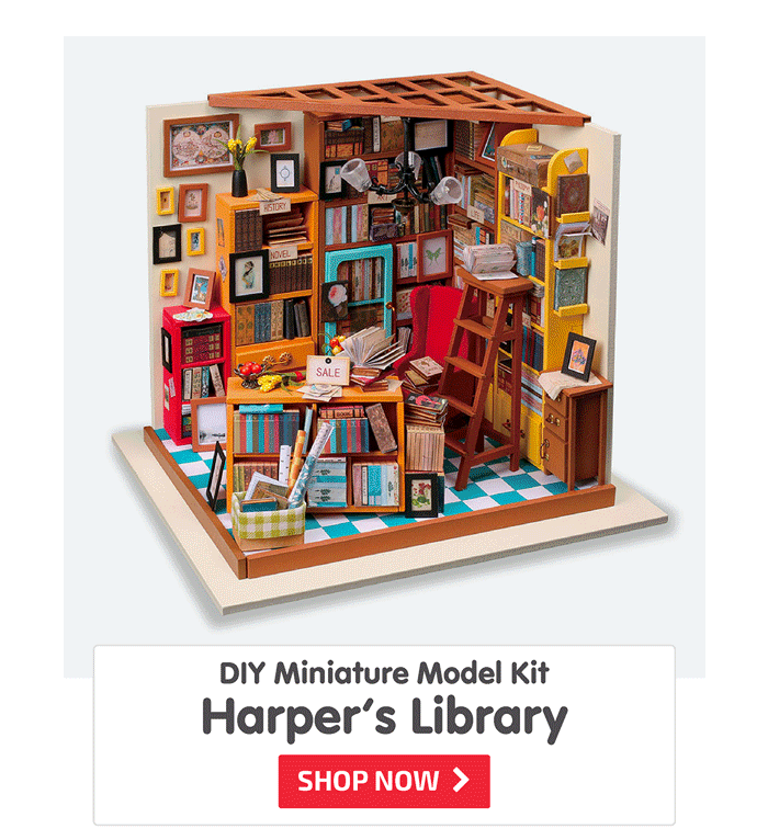DIY Miniature Model Kit Harper's Library
