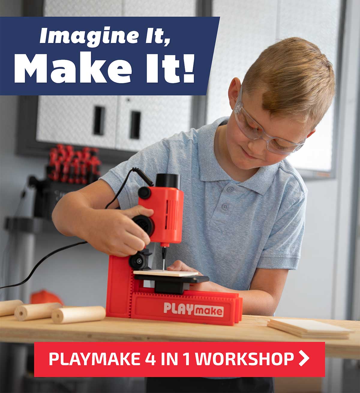 $Imagine It, Make It! - PLAYmake 4 in 1 Workshop - Shop Now