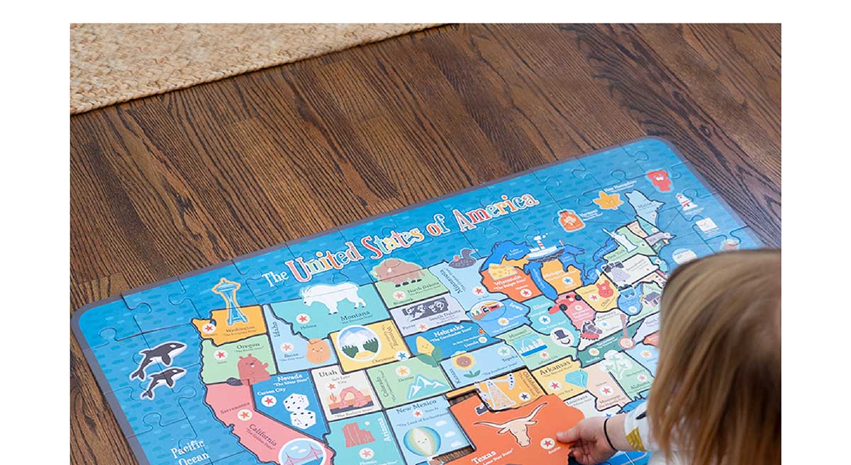 Giant 100 Piece USA Map Puzzle